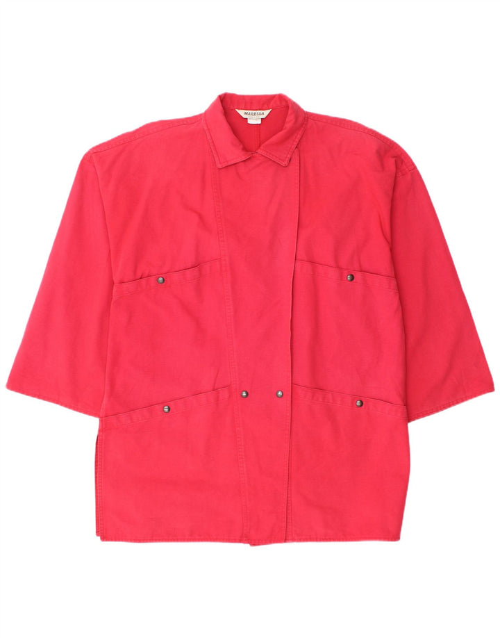 Marella Damen Übergroße Utility-Jacke mit 3/4-Ärmeln, UK 12, Mittelrot