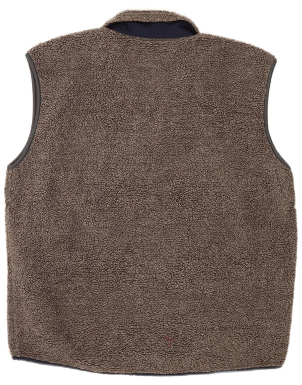 Carrera Herren Fleeceweste UK 40 Large Braun Retro