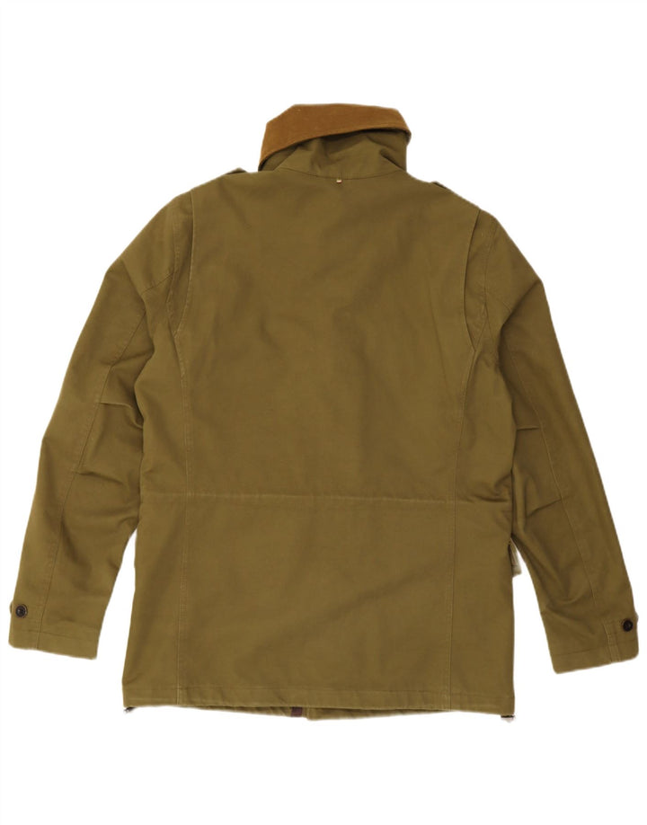 Pretty Green Herren-Utility-Jacke, UK 38, mittlere Khaki-Baumwolle