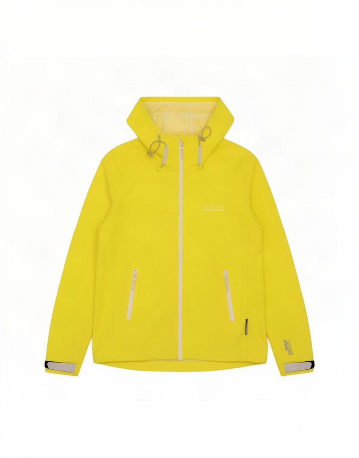 Superdry Damen-Regenjacke mit Kapuze, UK 12, Mittelgelb, Polyester
