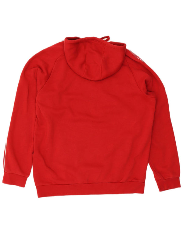 Adidas Herren Kapuzenpullover XL Rot Baumwolle Sport