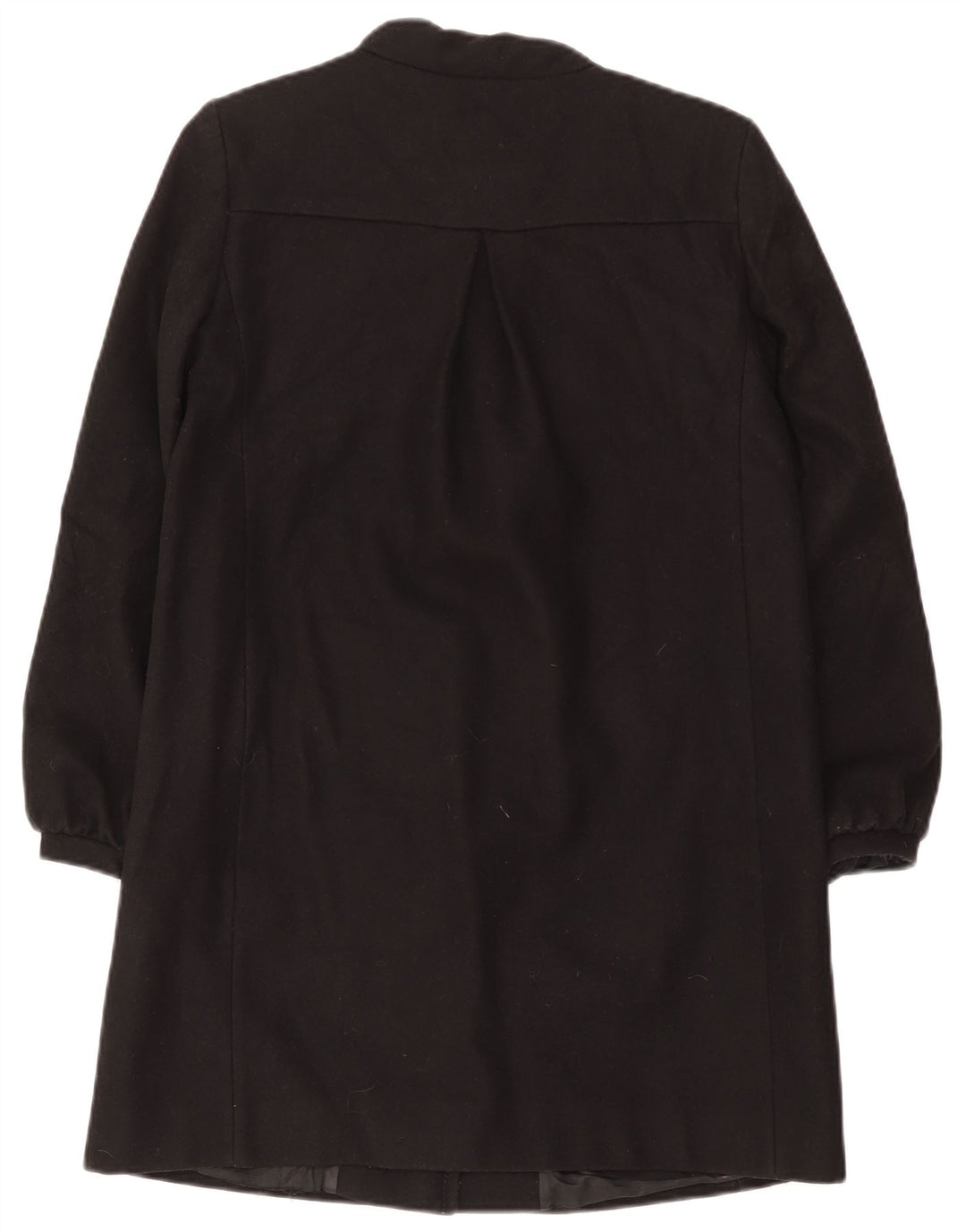French Connection Damen Übergroßer Mantel UK 8 Small Schwarze Schurwolle