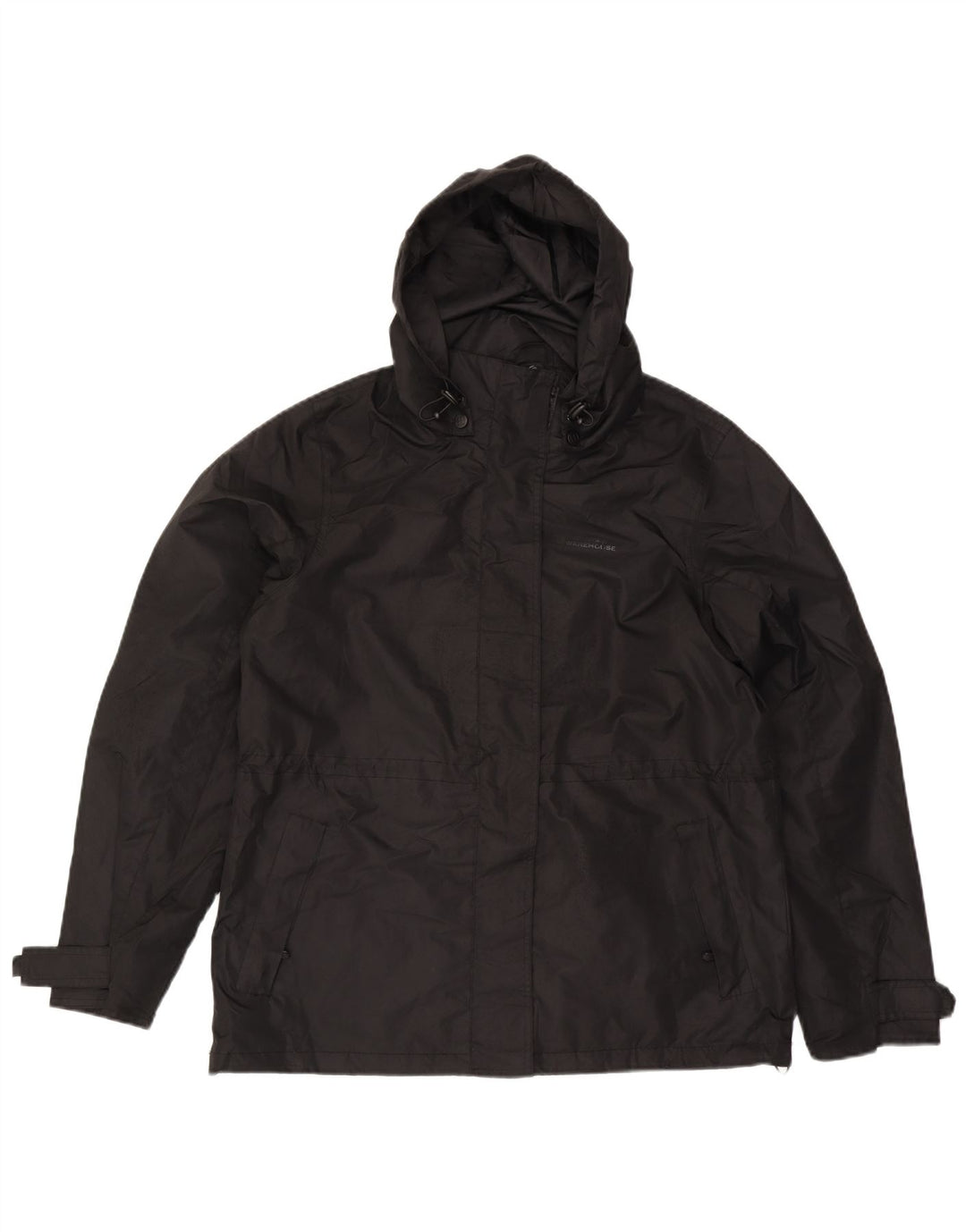 Mountain Warehouse Damen-Regenjacke mit Kapuze, UK 14, Größe L, Schwarz, Polyester