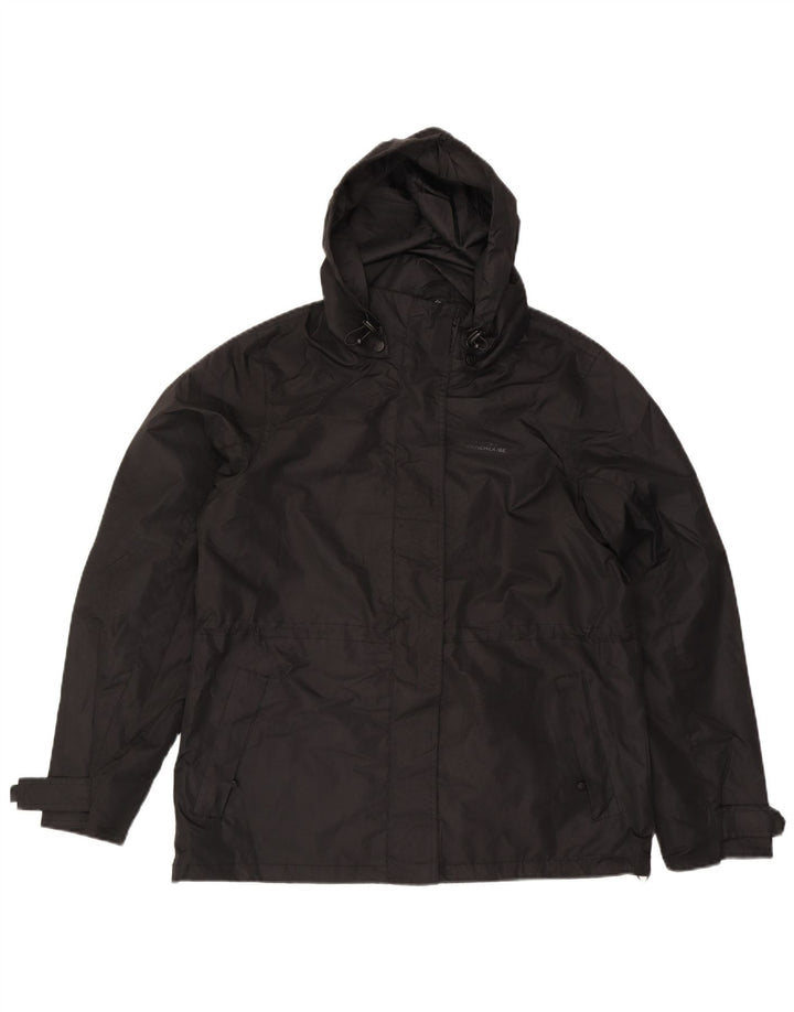 Mountain Warehouse Damen-Regenjacke mit Kapuze, UK 14, Größe L, Schwarz, Polyester