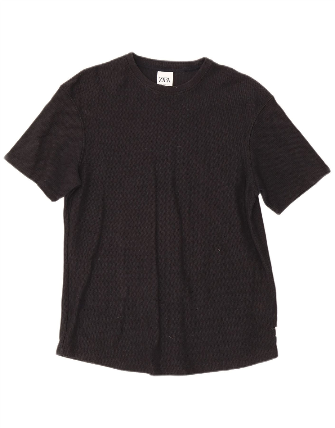 Zara Herren T-Shirt Top Medium Schwarz