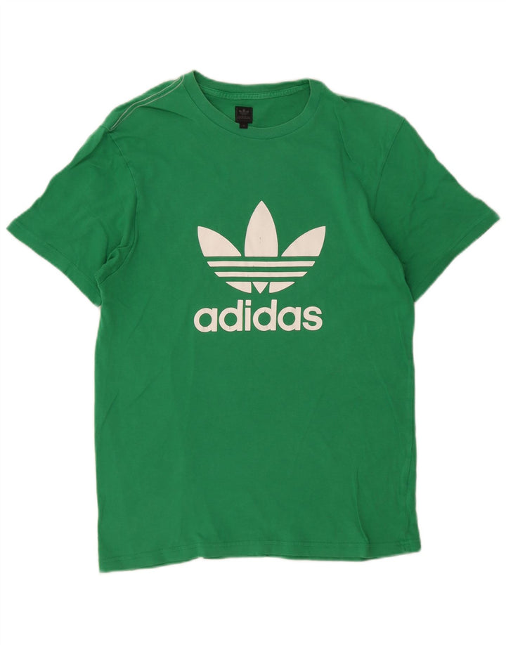 Adidas Herren Grafik T-Shirt Top Mittelgrün
