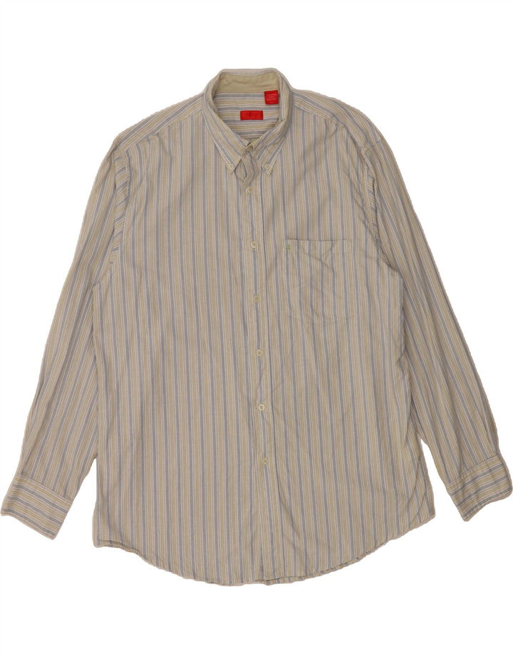 IZOD Mens Shirt Large Multicoloured Striped Cotton Vintage Izod and Second-Hand Izod from Messina Hembry 