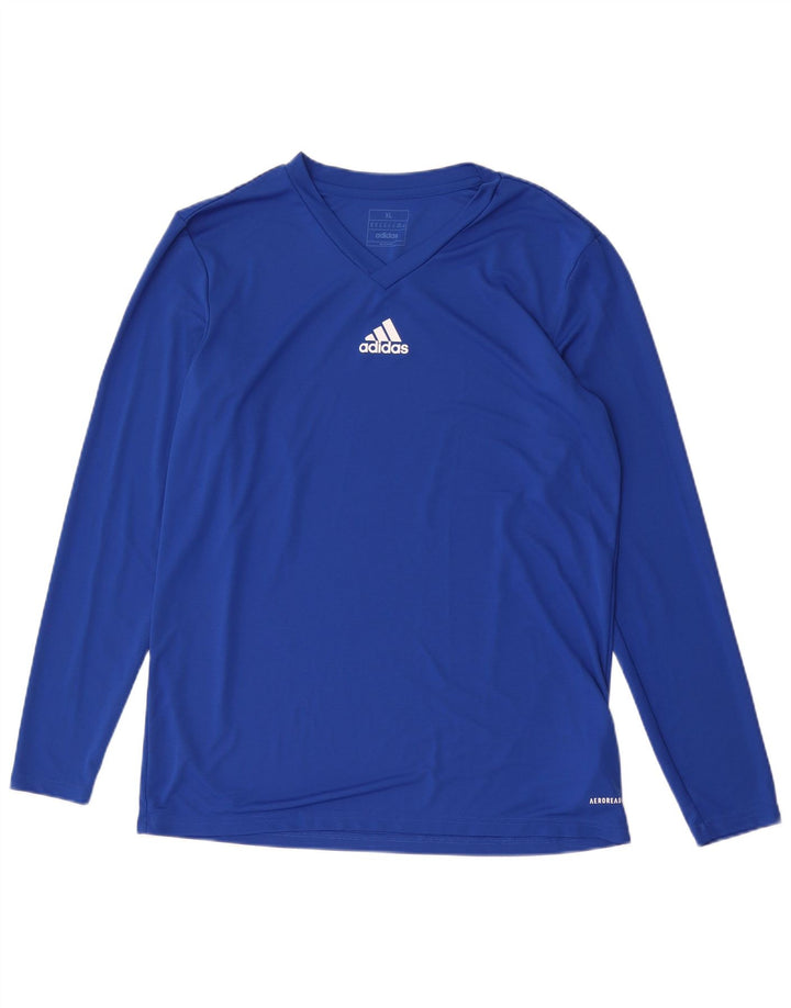 Adidas Herren Aeroready Top Langarm XL Blau Polyester