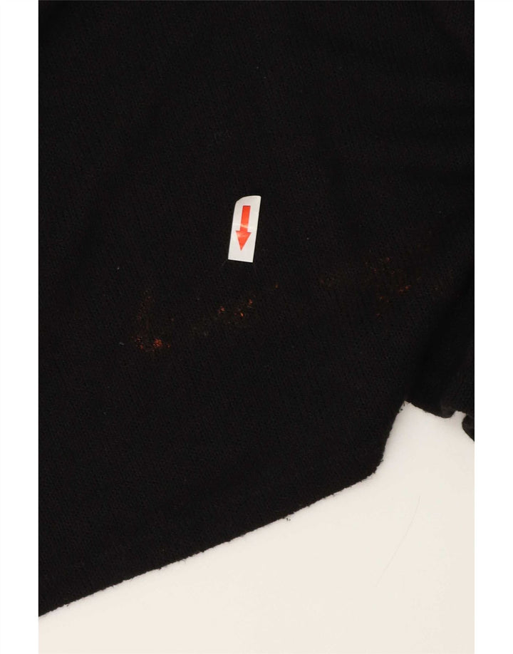 Zara Damen Poncho-Blusenoberteil UK 14 Mittelschwarze Viskose