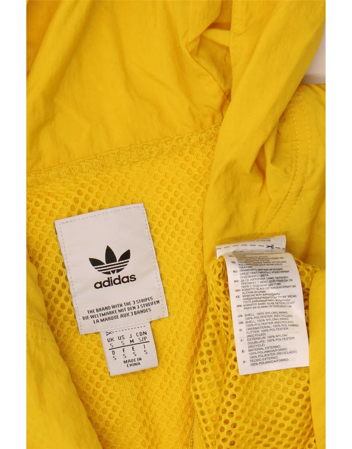 Adidas Herren Kapuzenpullover Regenjacke UK 36 Small Gelb Nylon