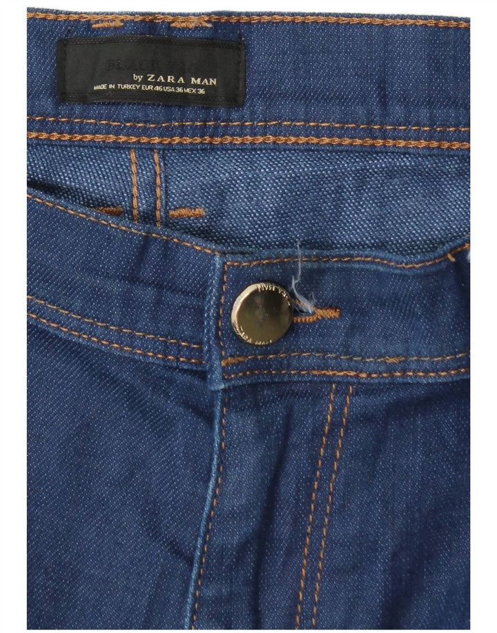 Zara Herren Slim Jeans EU 46 XL W36 L34 Blau