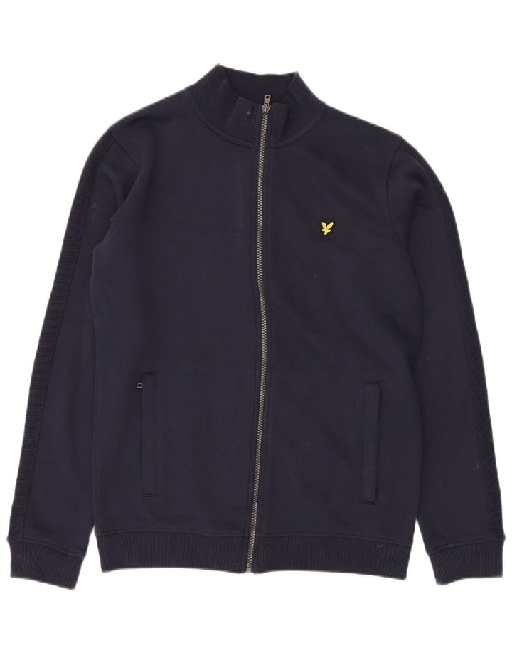 LYLE & SCOTT Jungen-Trainingsanzug-Top-Jacke, 14–15 Jahre, marineblaue Baumwolle