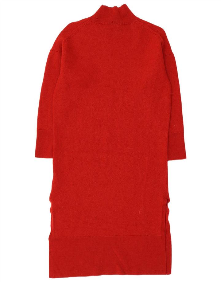 Cos Langarm-Pulloverkleid für Damen, UK 10, kleine rote Wolle