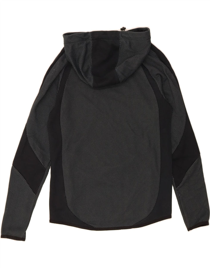 PUMA Mens Hoodie Jumper Small Black Colourblock Cotton Vintage Puma and Second-Hand Puma from Messina Hembry 