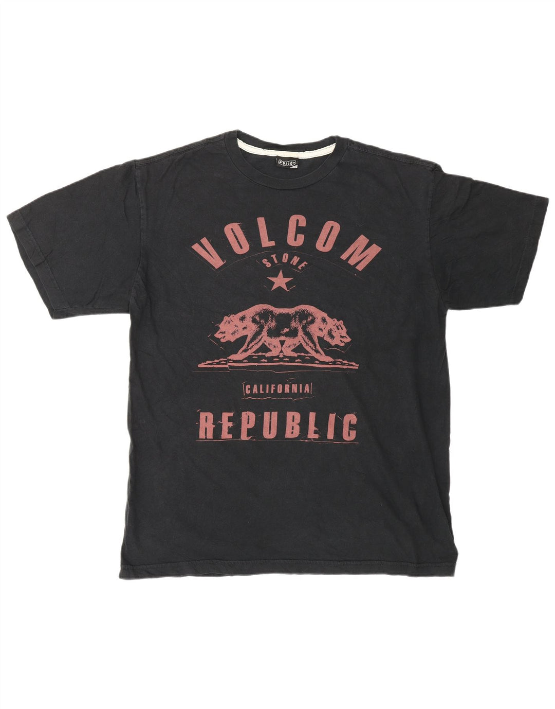 VOLCOM Herren-T-Shirt mit Grafik, Größe L, Schwarz