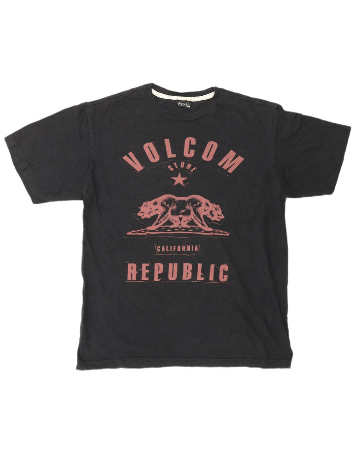 VOLCOM Herren-T-Shirt mit Grafik, Größe L, Schwarz
