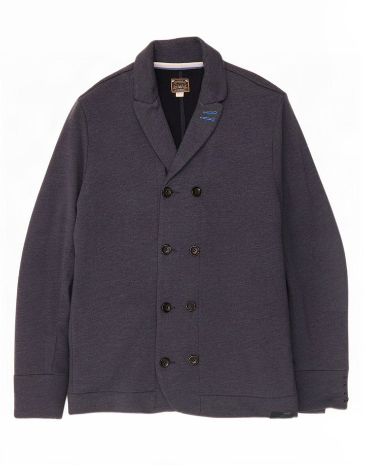 Diesel Herren Zweireihiger Blazer Jacke UK 44 2XL Marineblau Baumwolle