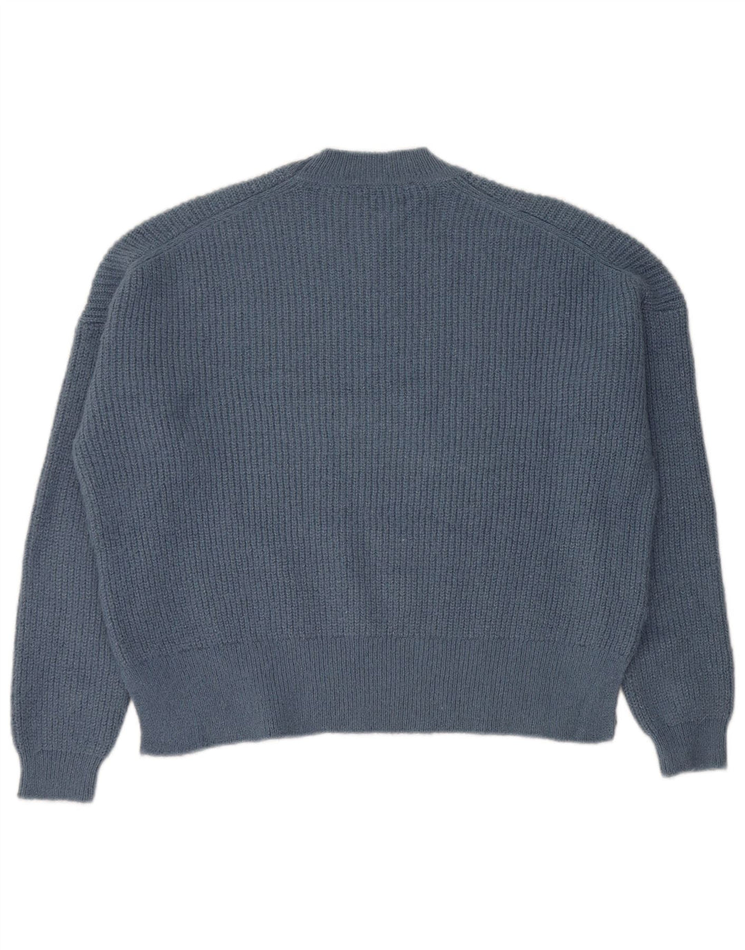 Zara Damen-Pullover, übergroß, Rundhalsausschnitt, Gr. 10, Small, Blau, Acryl