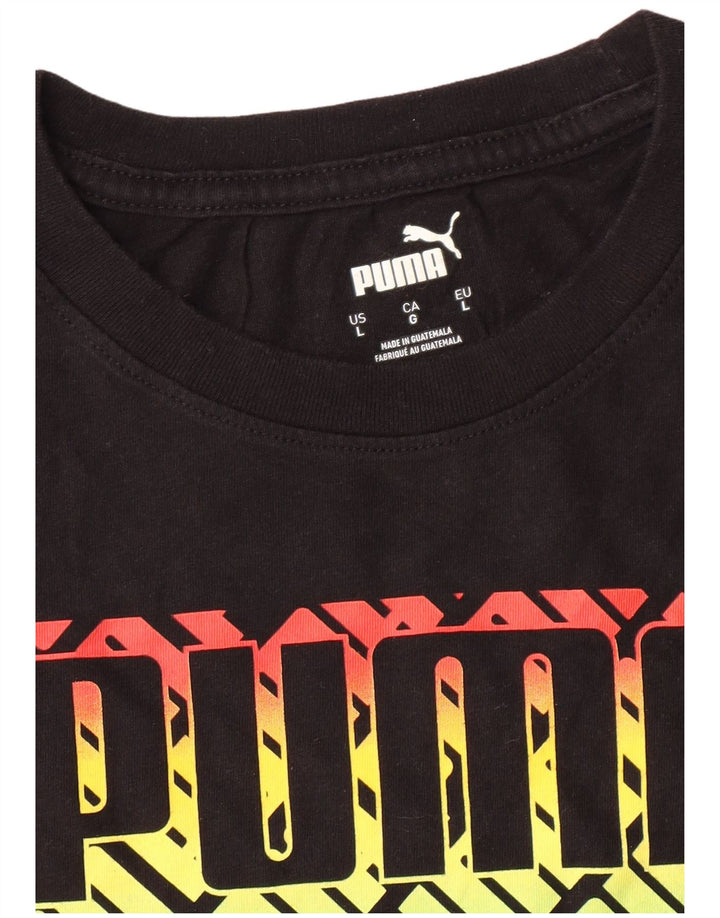 PUMA Herren Graphic T-Shirt Top Large Schwarz