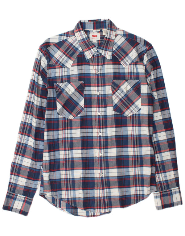 Levi's Mens Shirt Small Blue Check