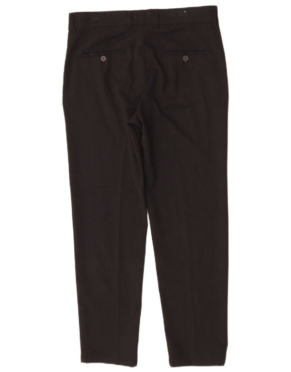 Zara Herren Tapered Chino Hose EU 40 Medium W31 L29 Schwarz Polyester