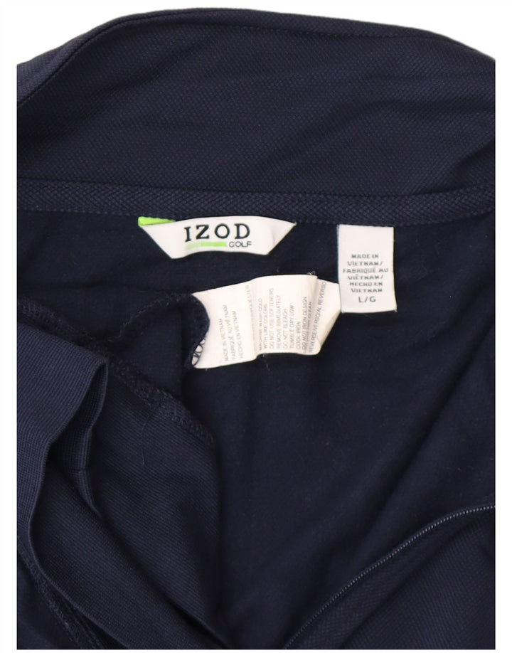 IZOD Herren-Sweatshirt mit Reißverschluss am Hals, groß, marineblau, Polyester