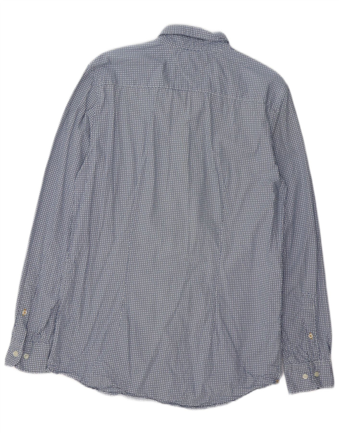 TOMMY HILFIGER Herren Slim Fit Hemd Große blaue geometrische Baumwolle