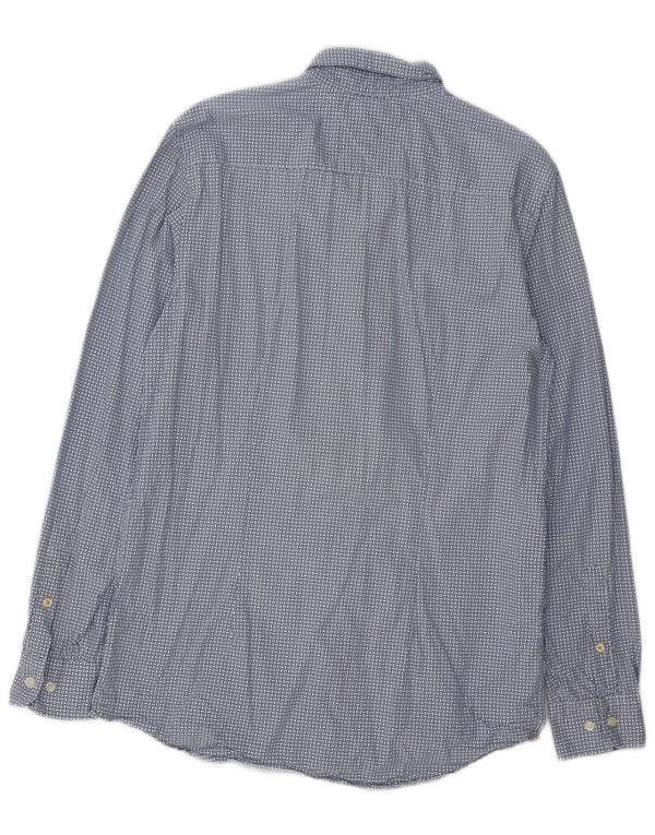 TOMMY HILFIGER Herren Slim Fit Hemd Große blaue geometrische Baumwolle