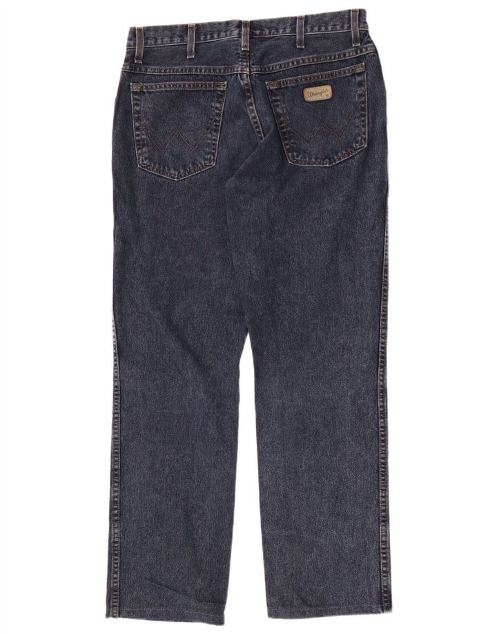 Wrangler Mens Texas Straight Jeans W34 L32 Blue Cotton