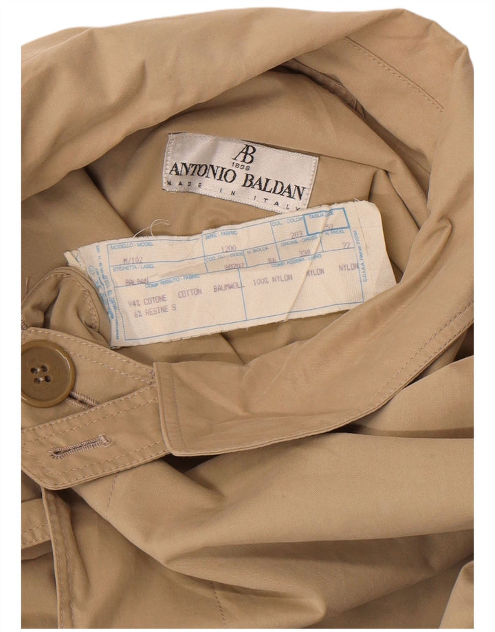 Antonio Baldan Herrenmantel IT 52 XL Beige Baumwolle