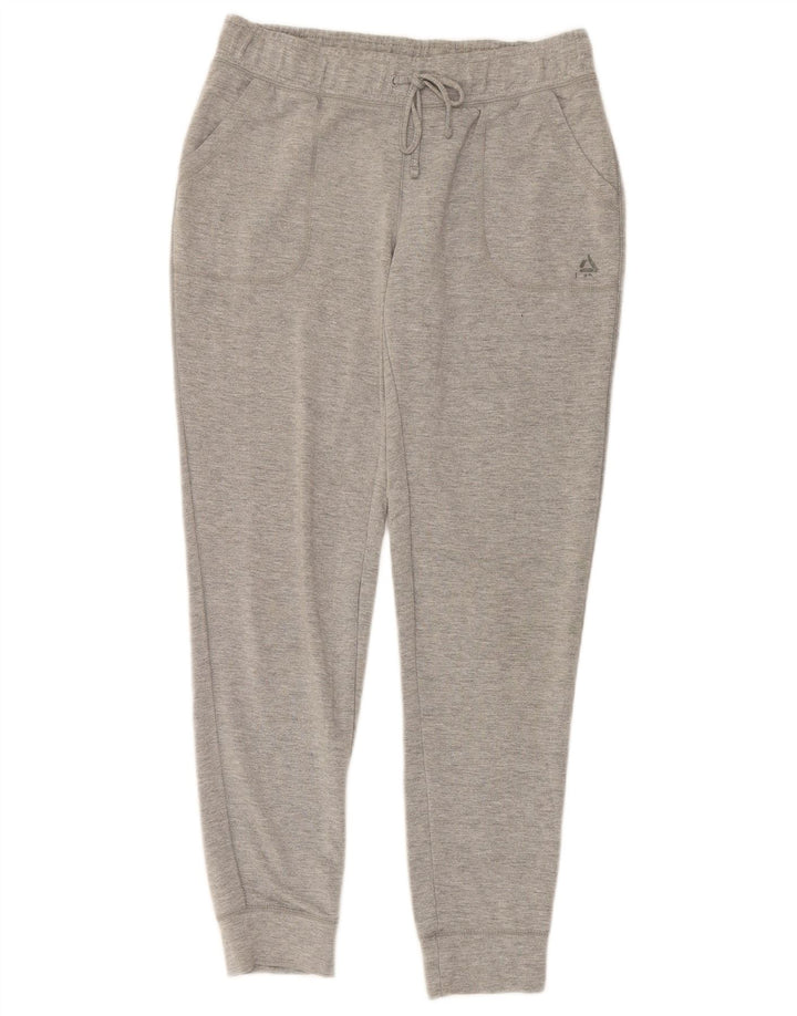 REEBOK Womens Tracksuit Trousers Joggers UK 10 Small  Grey Rayon