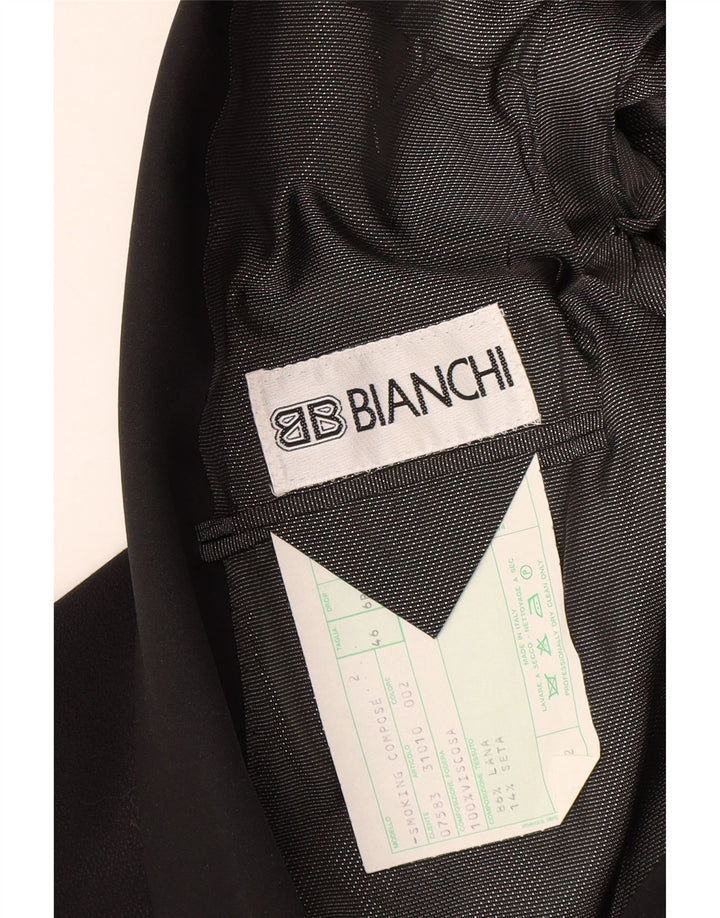 Bianchi Herren-Blazer mit 1 Knopf, IT 46, kleine graue Wolle