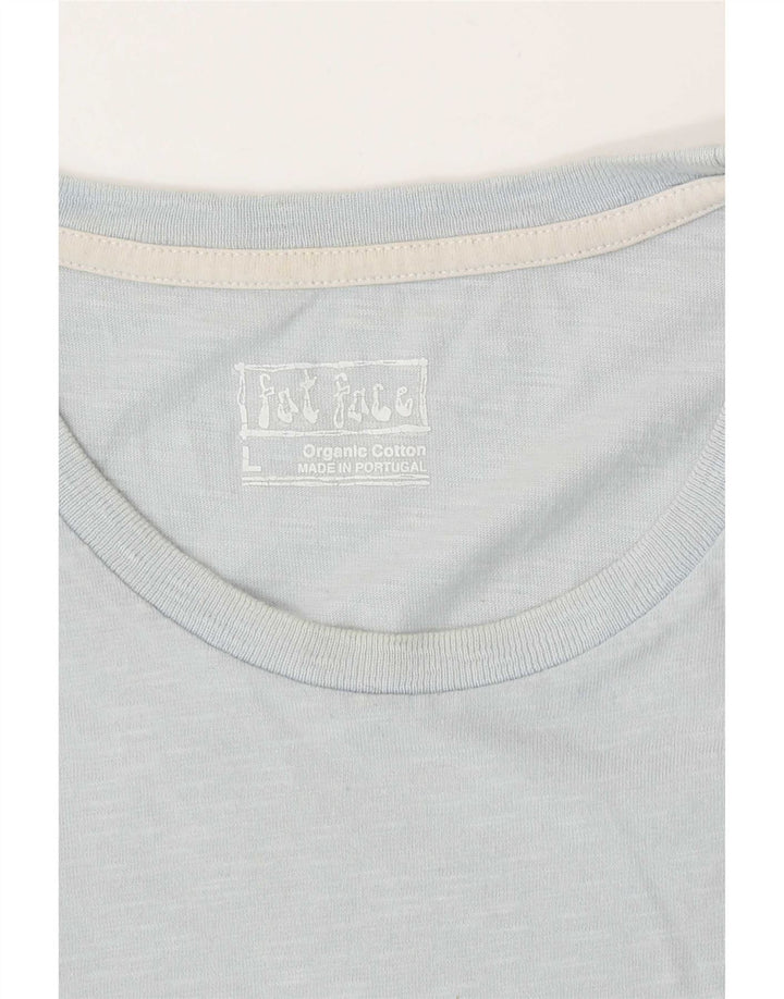 Fat Face Herren-T-Shirt mit Grafik, Größe L, aus blauer Baumwolle