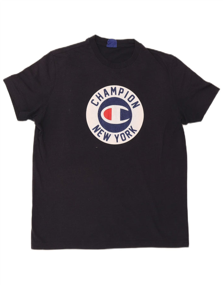 Champion Herren-T-Shirt mit Grafik, mittelgroß, Marineblau