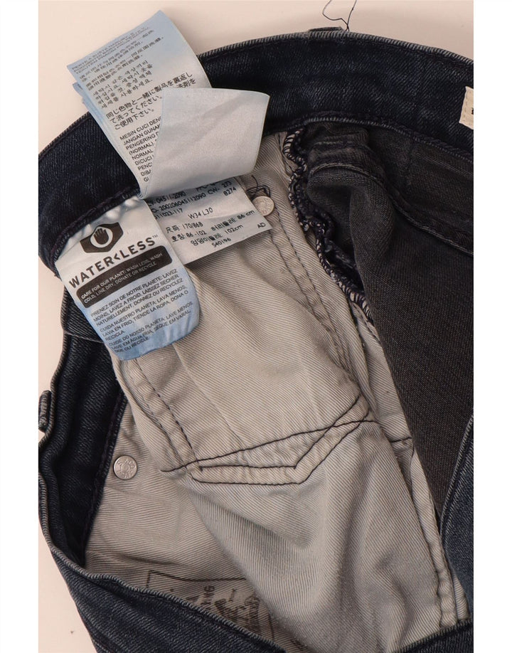 LEVI'S Herren Slim Jeans W34 L30 Blaue Baumwolle