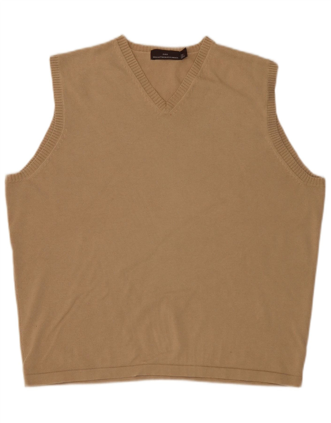 Zara Herren Weste Tank Top Large Beige