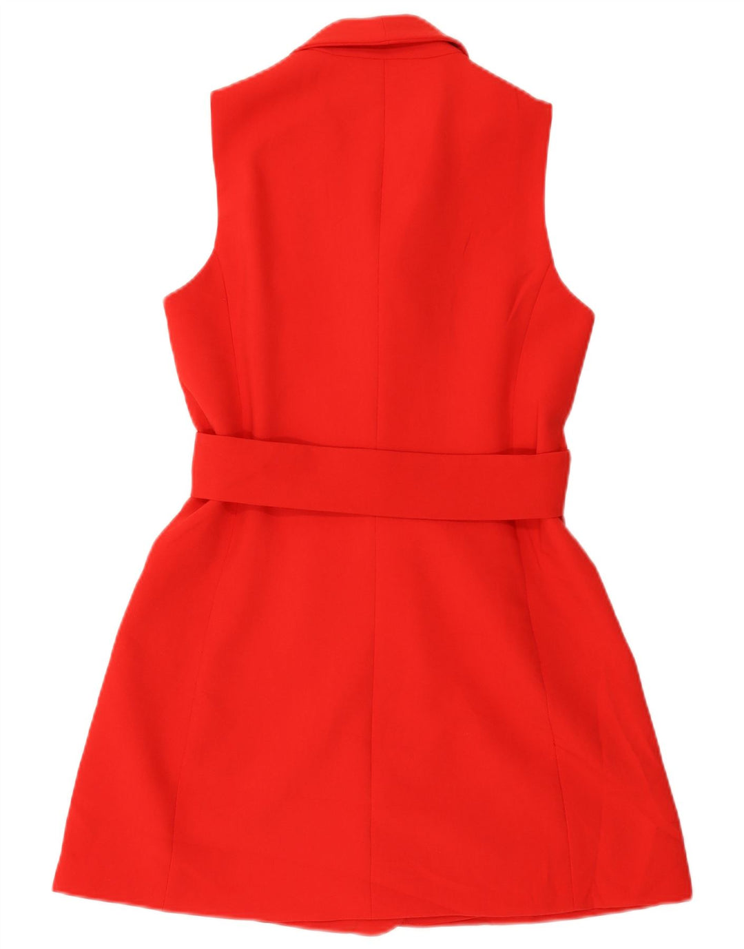 Zweireihige Longline-Weste von Zara für Damen, UK 10, Größe S, Rot, Polyester