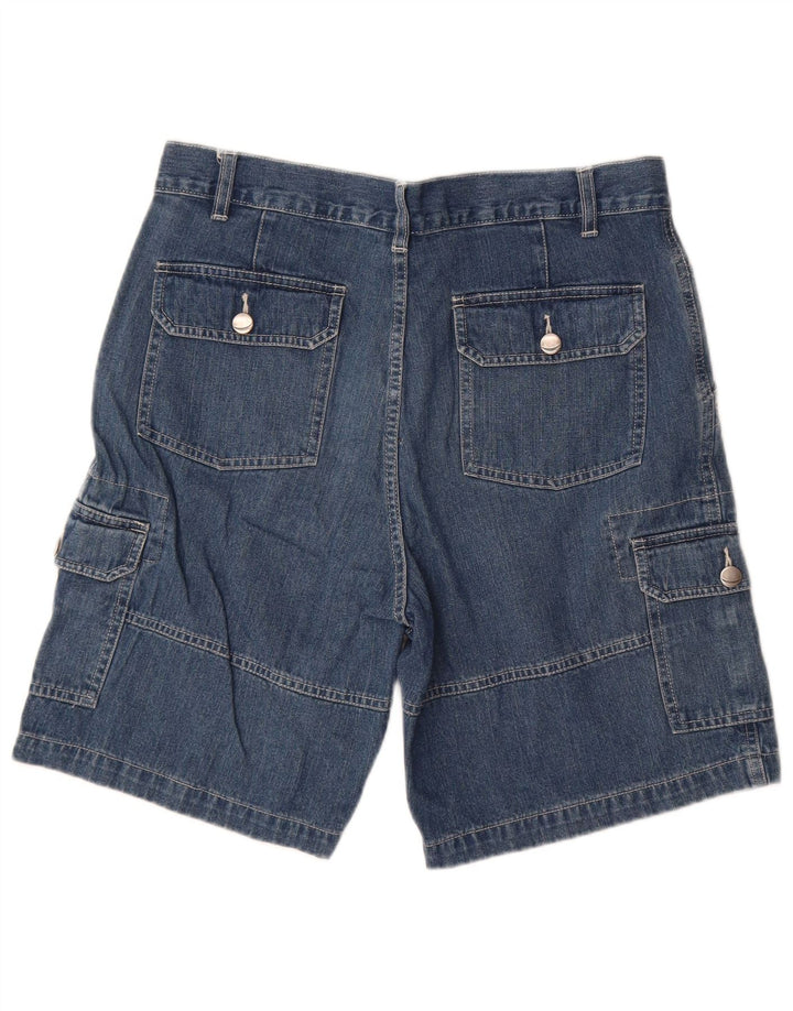 REWARD Herren Cargo Denim Shorts IT 48 Medium W32 Marineblau