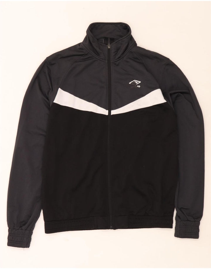 Umbro Herren-Trainingsanzug-Oberteil, Jacke, XL, Schwarz, Colourblock-Polyester