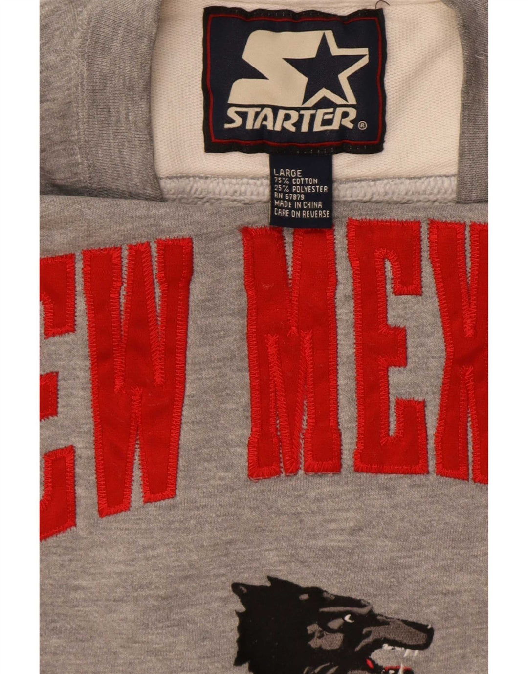 Starter Herren New Maxico State Graphic Sweatshirt Pullover Large Grau meliert