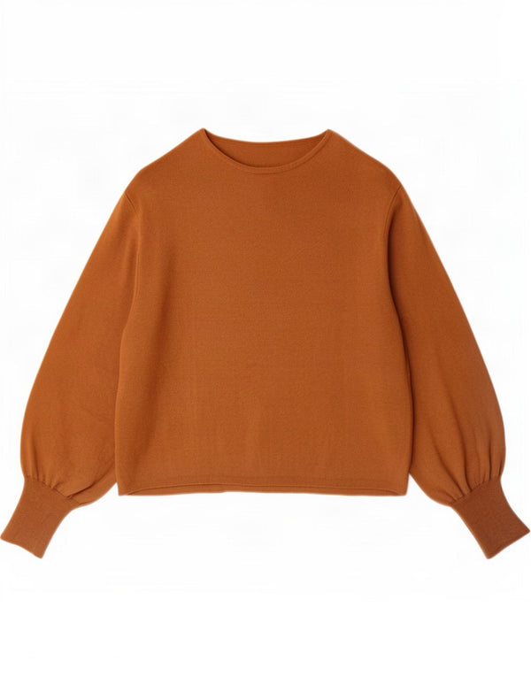 Marks & Spencer Damen-Pullover mit U-Boot-Ausschnitt, UK 14, mittelbraune Viskose