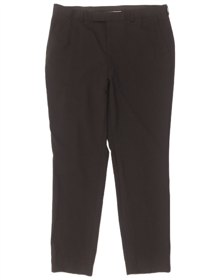 French Connection Herren-Anzughose in schmaler Passform, W36, L31, schwarzes Polyester