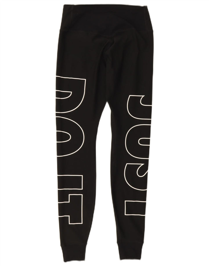 Nike Damen Dri Fit Graphic Leggings UK 6 XS Schwarz Polyester