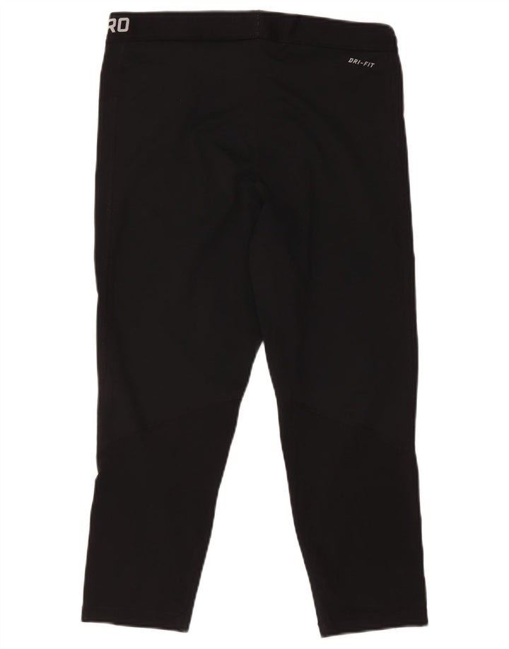 Nike Womens Dri Fit Graphic Capri Leggings UK 18 XL Schwarz Polyester