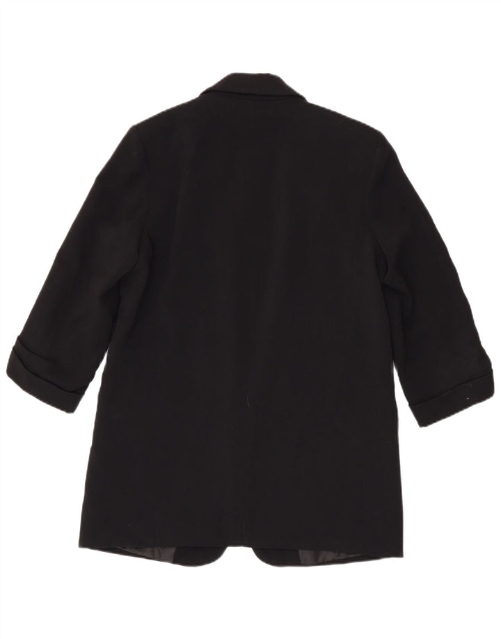 Zara Damen-Blazer mit 3/4-Ärmeln, offen, UK 14, Mittelschwarz, Polyester