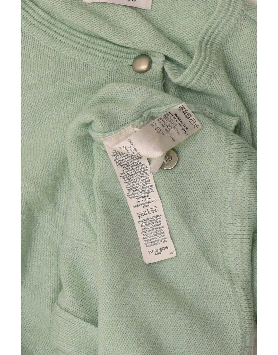 Marks & Spencer Damen-Cardigan-Pullover UK 12 Mittelgrünes Acryl
