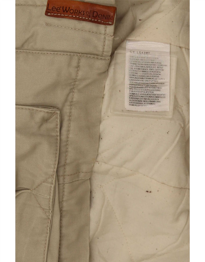 Lee Womens Utility Jacke UK 14 Mittelbeige Baumwolle