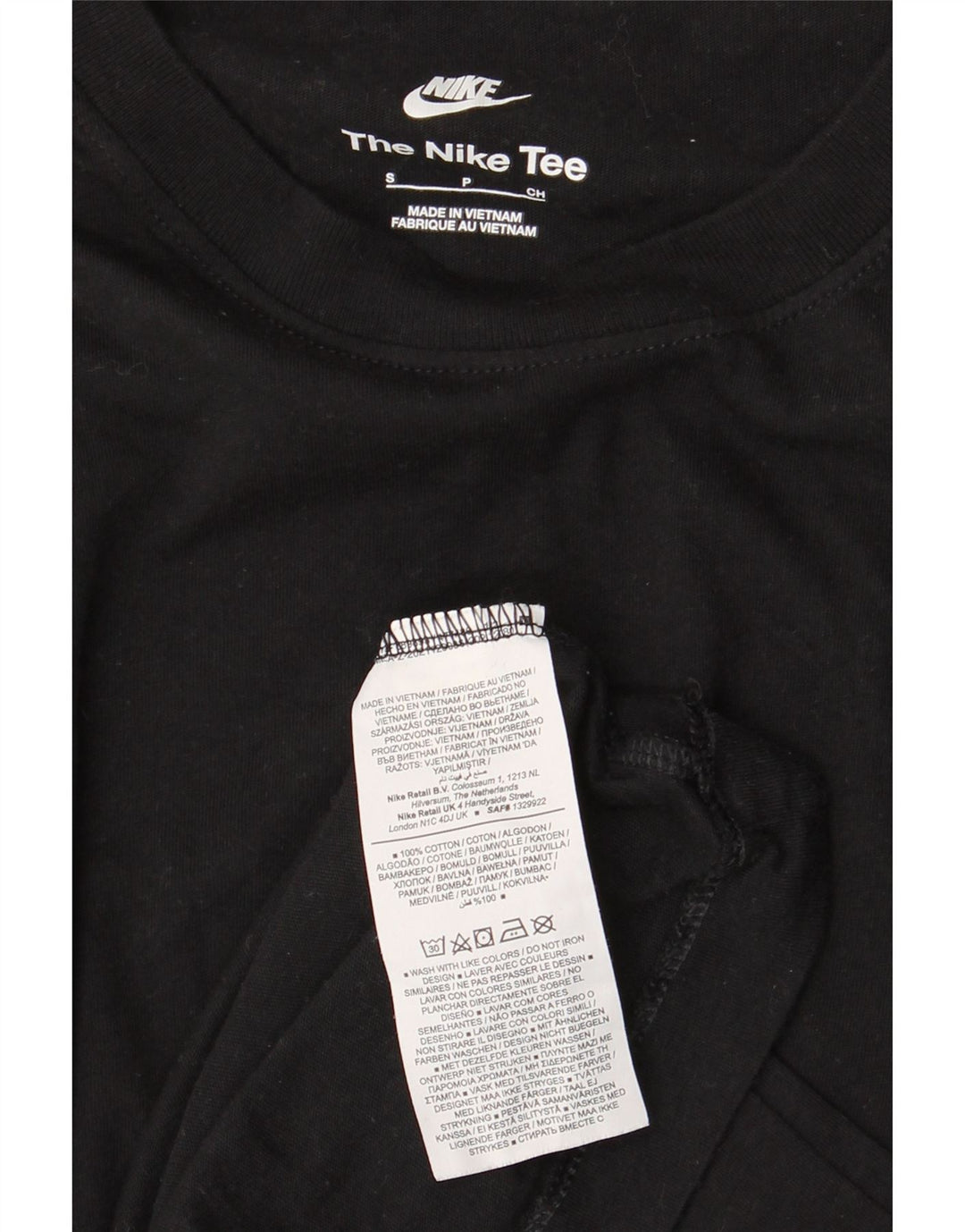 NIKE Herren T-Shirt Top Small Schwarz Baumwolle