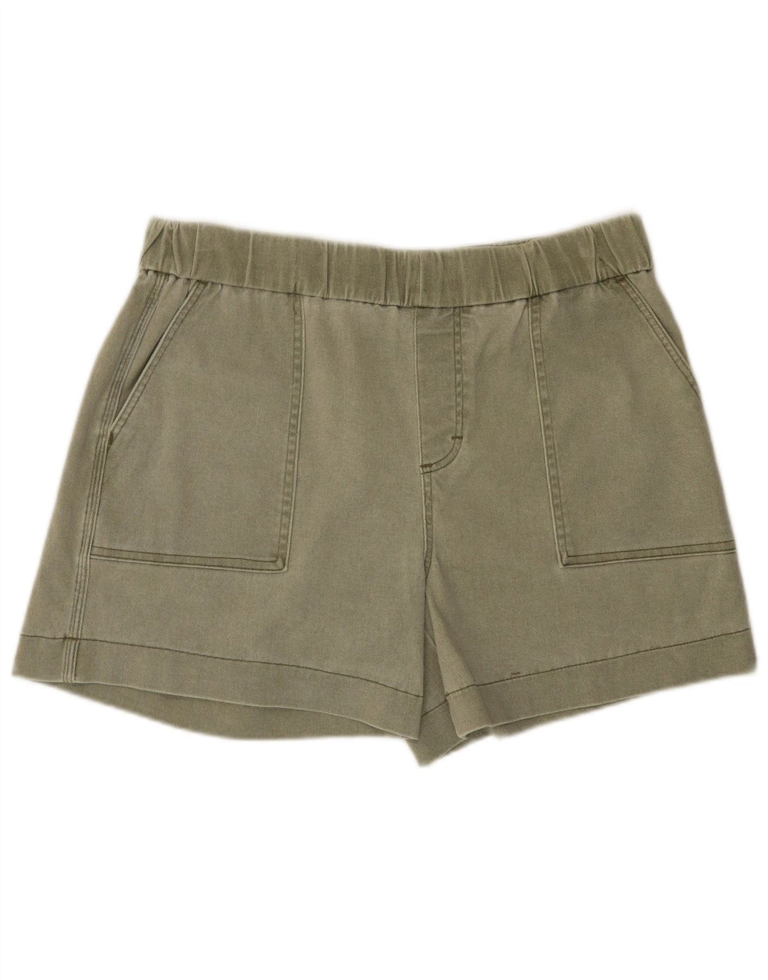 LEE Damen-Chinoshorts mit entspannter Passform und hohem Bund, US 16, 2XL, W34, Khaki, Baumwolle