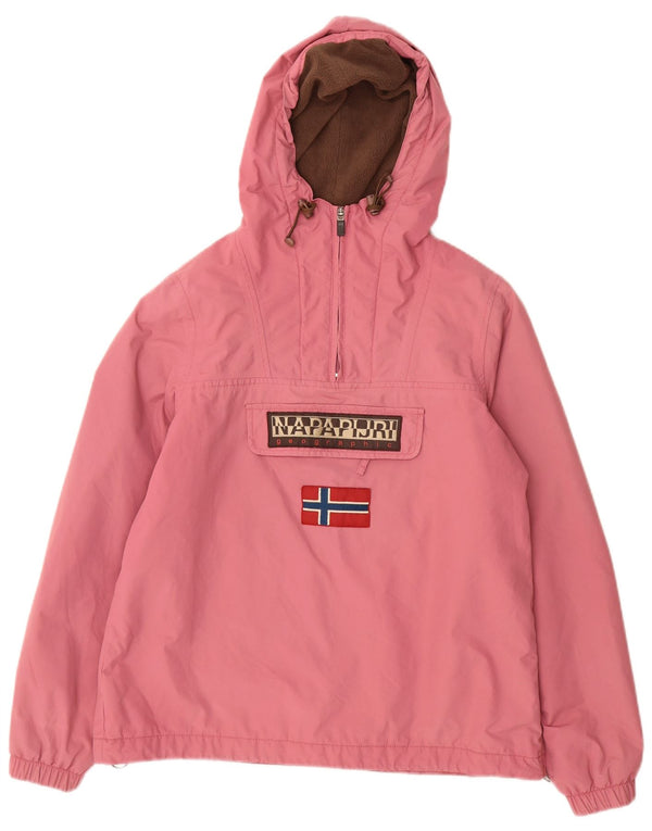 Napapijri Damen Geographic Hooded Übergroße Anorakjacke UK 10 Small Pink